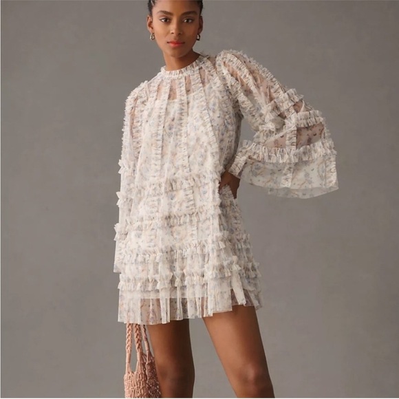 Mac Duggal Dresses & Skirts - Mac Duggal Floral Ruffle Mini Dress size 10